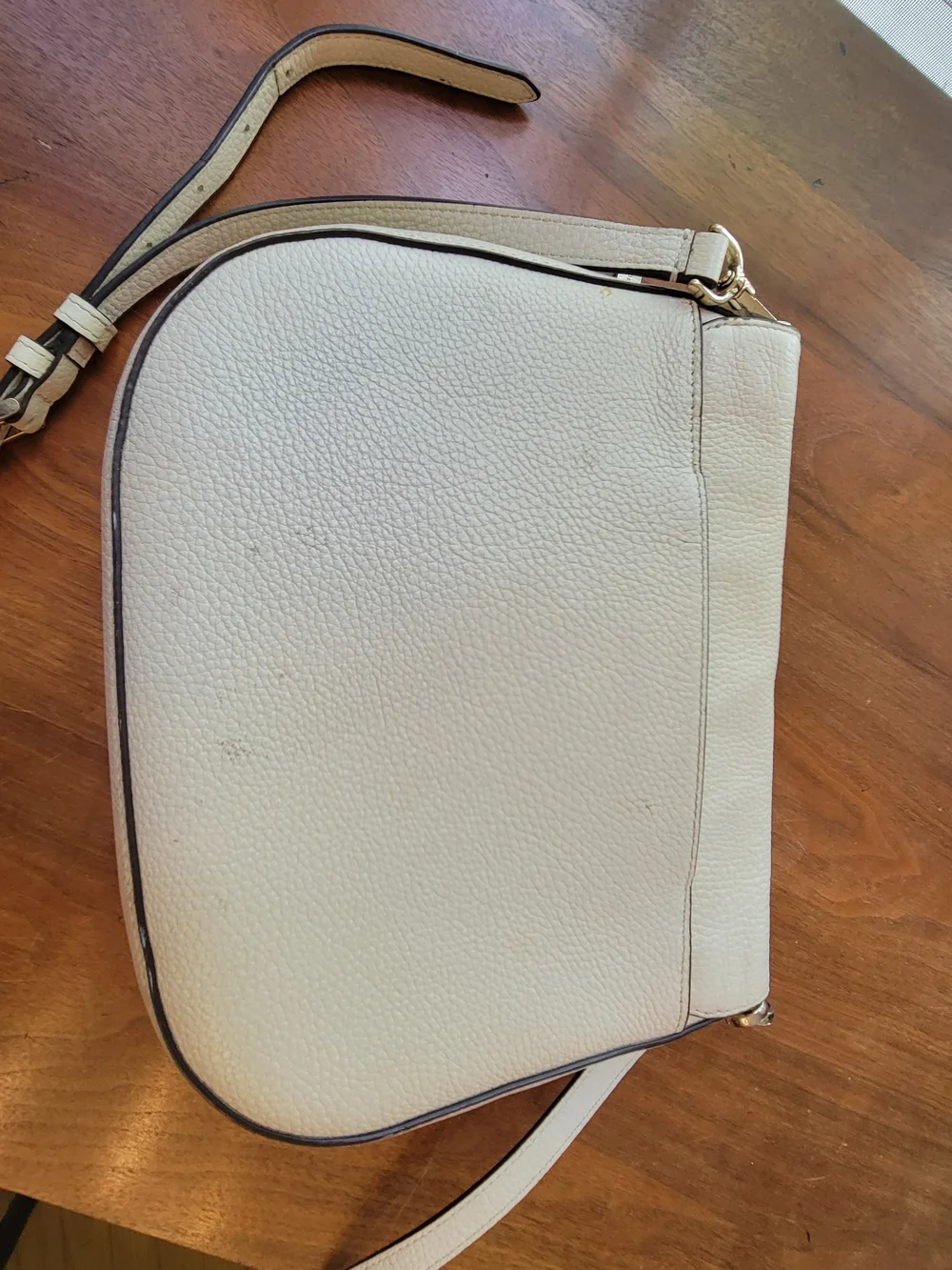 kate spade Pebbled Leather White Crossbody Bag